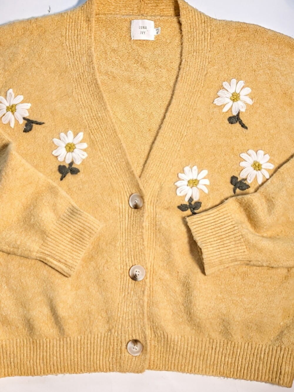 Ivy Luna Daisy Cardigan Women's Medium Oversized
